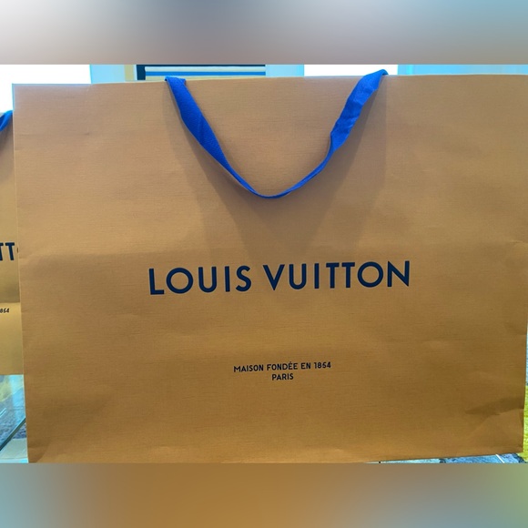 Authentic LV Paper Shopping Bag - Measurements 23” x 10” x 17.5” - Picture 3 of 10
